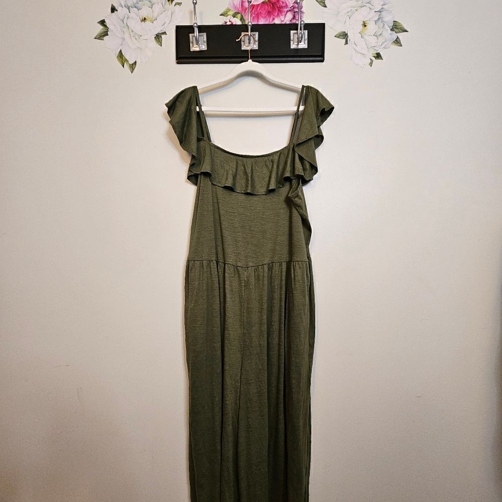 Time & Tru Ruffle Sleeve Jumpsuit